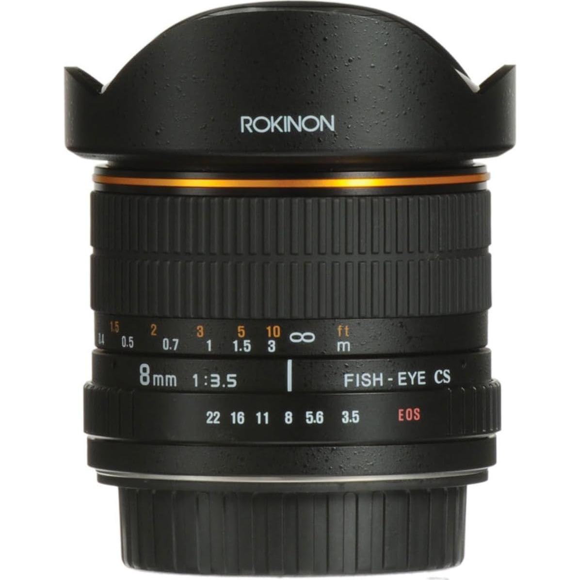 Lente Ojo de Pez Rokinon 8mm F3.5 para Canon - 180°