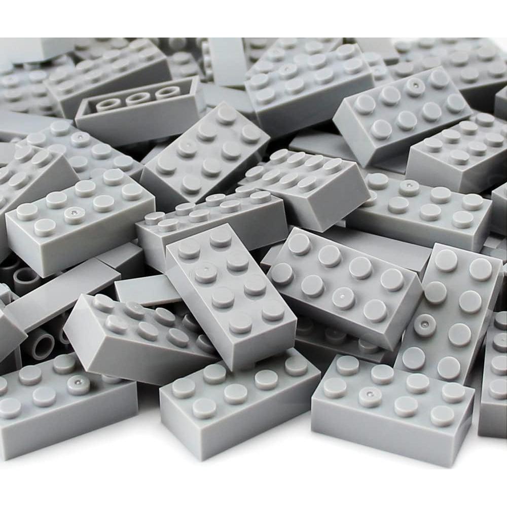 Ladrillos de Construcción Feleph 100pcs 2x4 Gris Claro