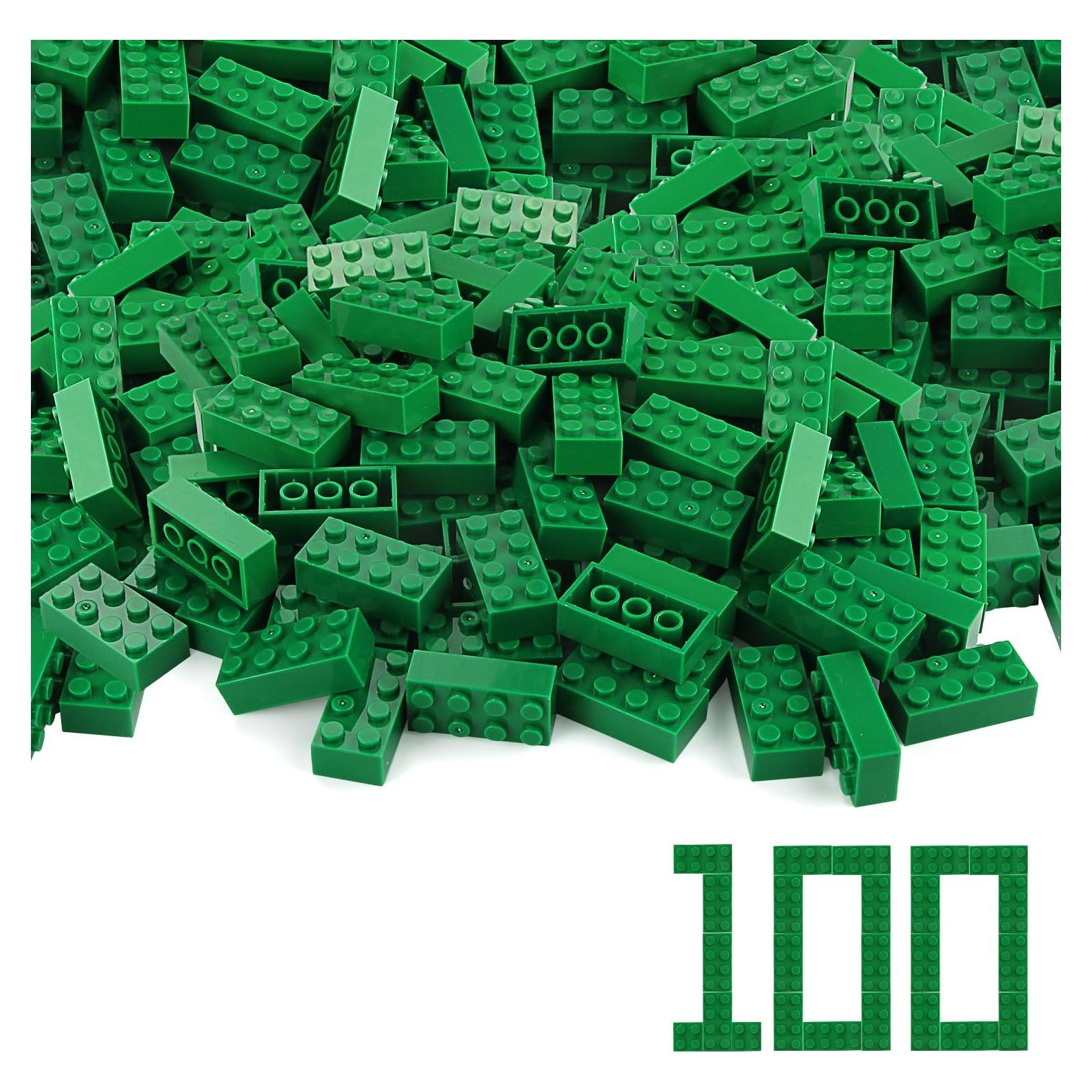 Ladrillos Verdes 2x4 Feleph 100 Piezas Juego Creativo