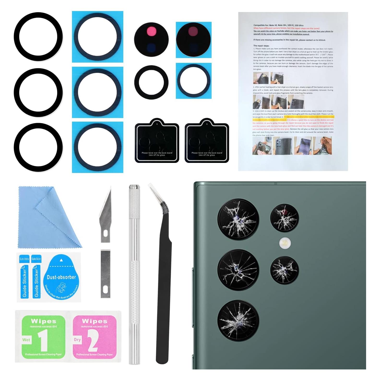 2 Cristales de Lente de Cámara ASDAWN para Galaxy S22 Ultra