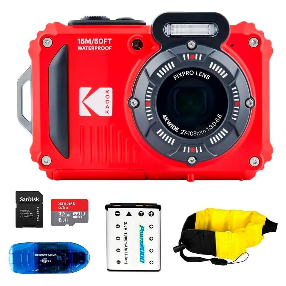 Cámara Digital Impermeable KODAK PIXPRO WPZ2 16.35MP Rojo
