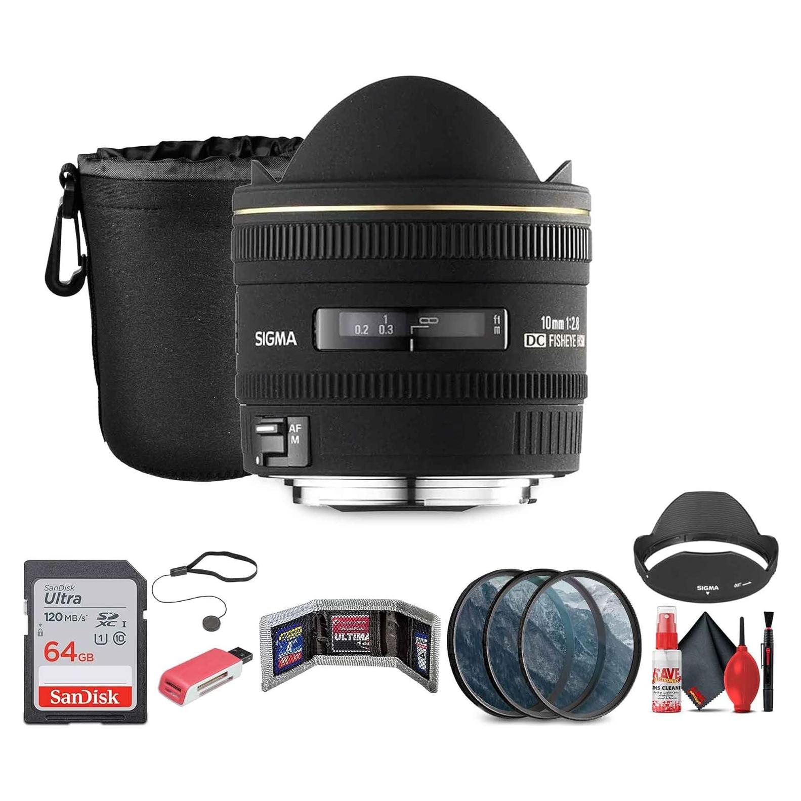 Lente Ojo de Pez Sigma 10mm f/2.8 EX DC para DSLR APS-C