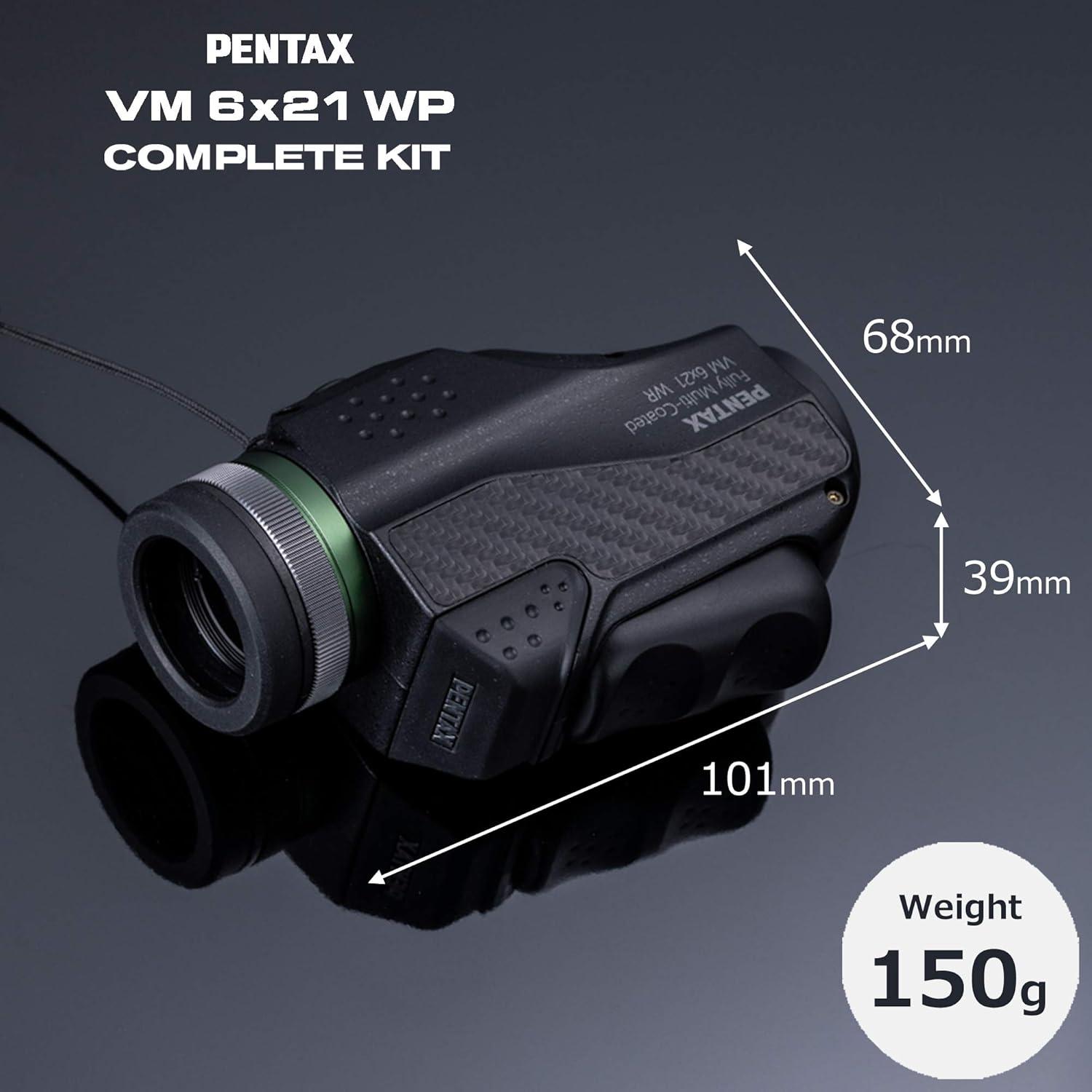 Monocular PENTAX VM 6x21 WP con Adaptador Smartphone y Soporte Macro