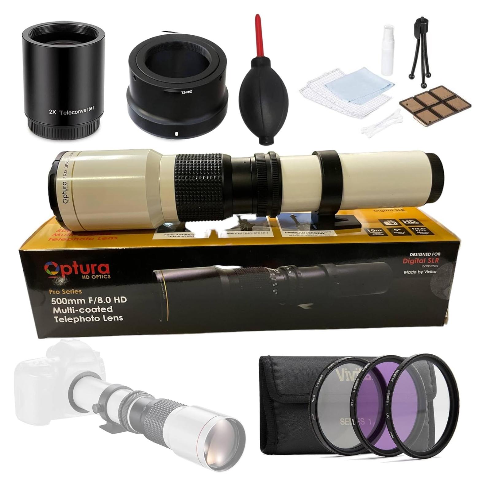 Lente Telefoto Manual OPTURA HD 500mm f/8 para Nikon Z