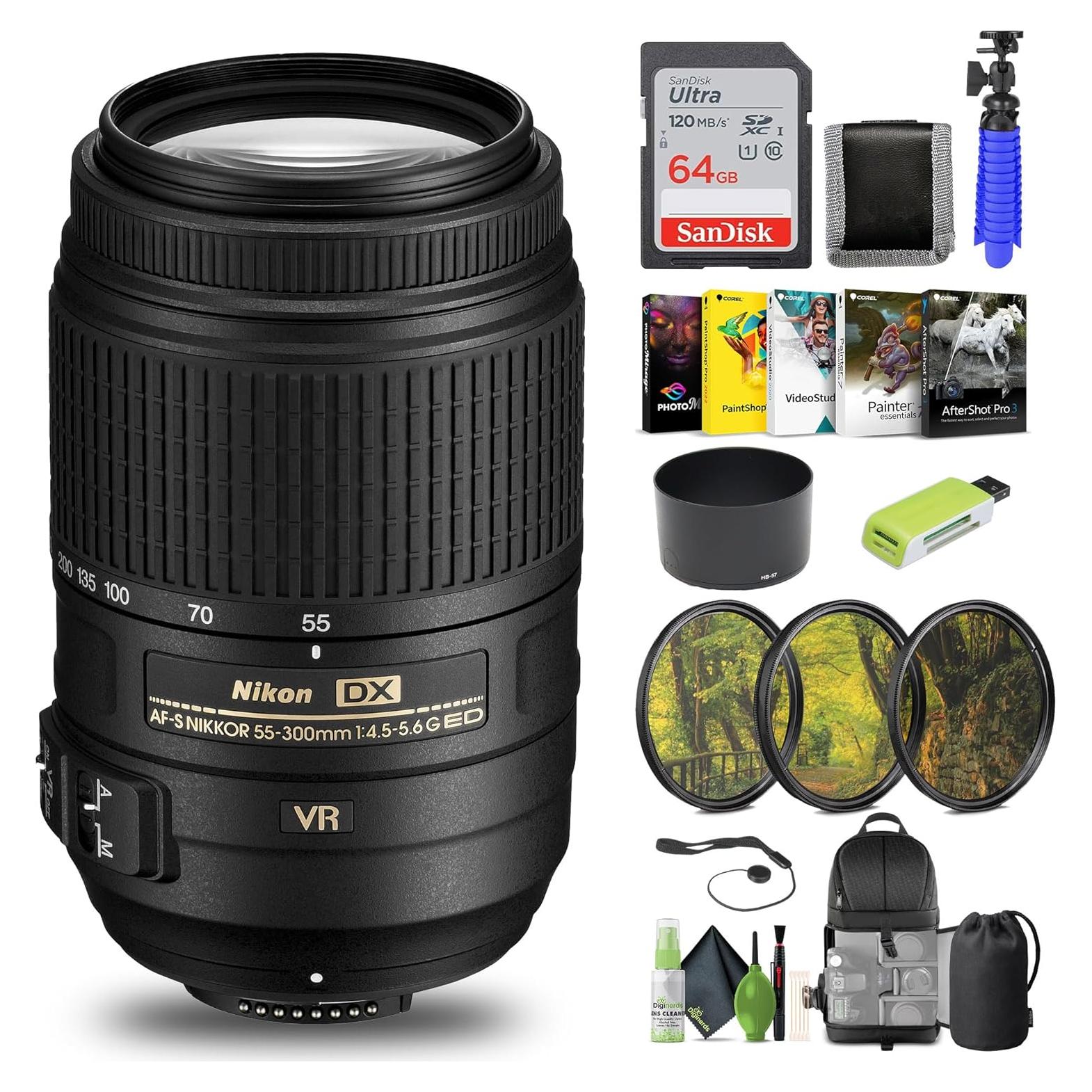 Lente Telefoto Zoom Nikon AF-S DX 55-300mm f/4.5-5.6G ED VR