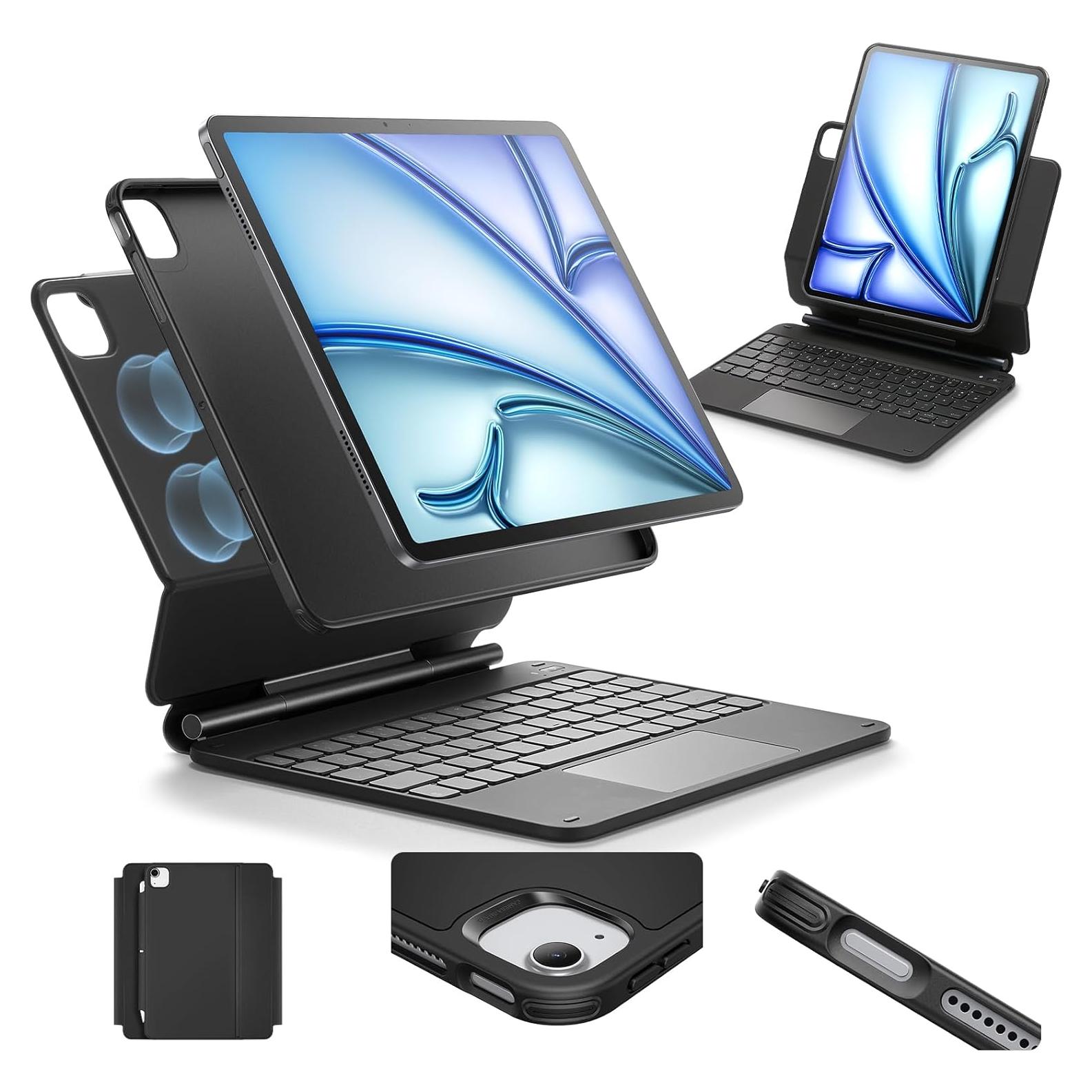 Funda ESR para iPad Air 11" con teclado magnético negro