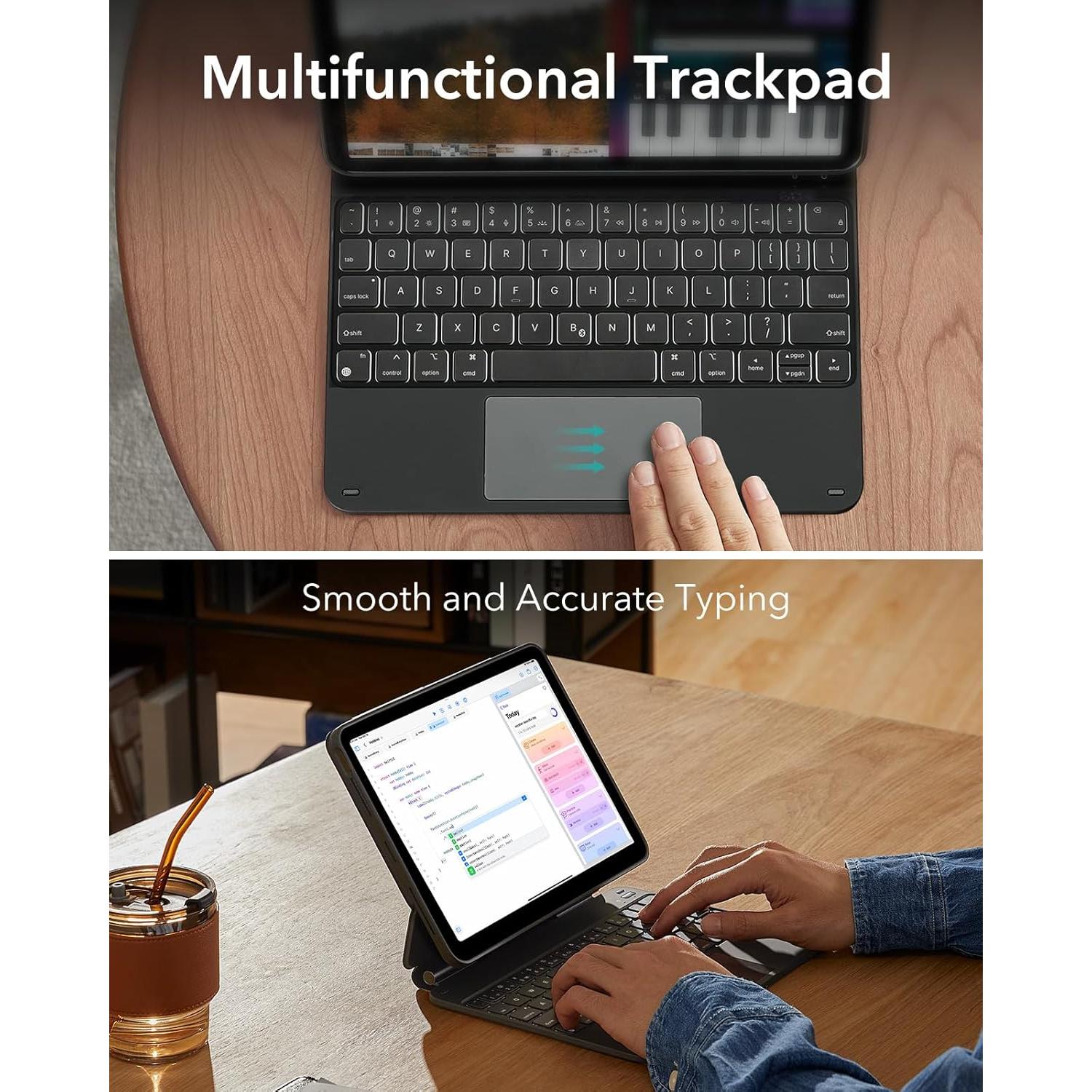 Funda ESR para iPad Air 11" con teclado magnético negro
