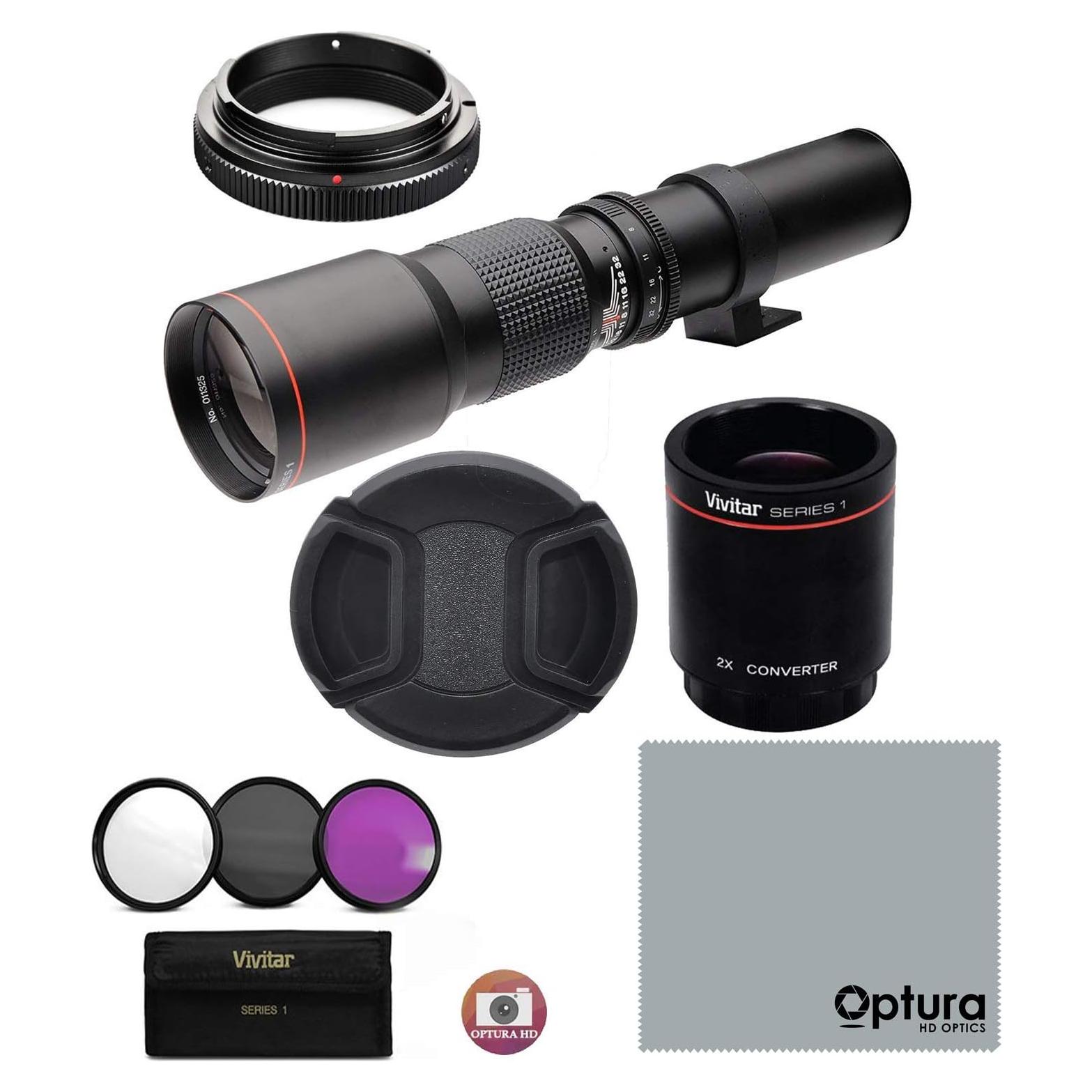 Teleobjetivo Manual 500mm/1000mm f/8 OPTURA HD para Sony A-Mount