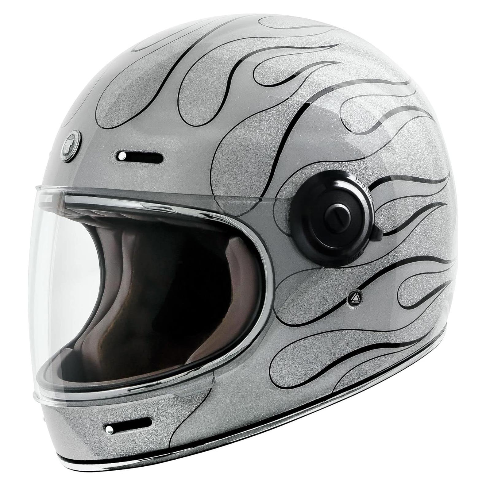 Casco Integral TORC T1 Fibra de Vidrio X-Large Plata