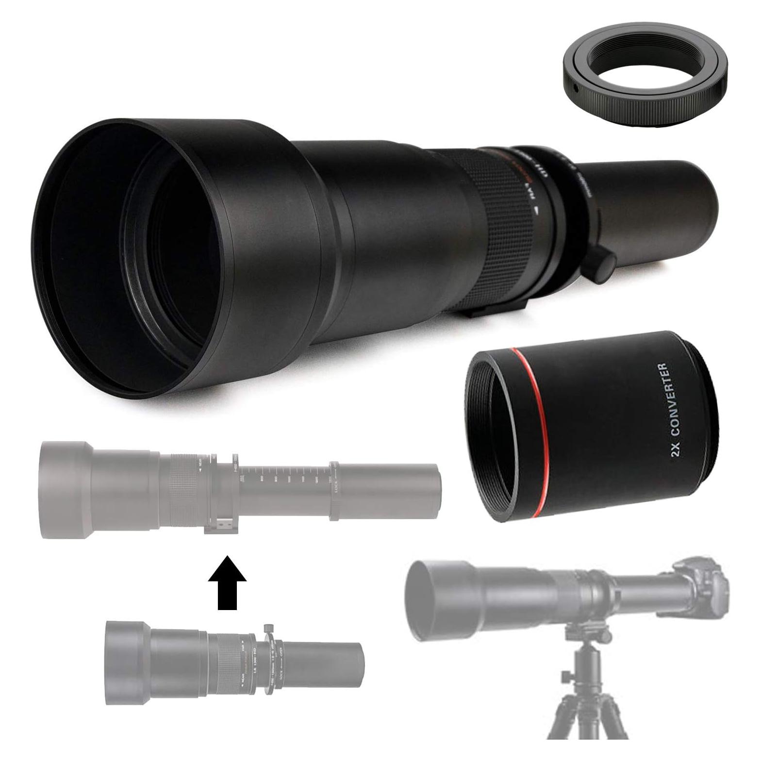 Lente Telefoto Zoom HD 650-1300mm f/8-16 Commander Optics