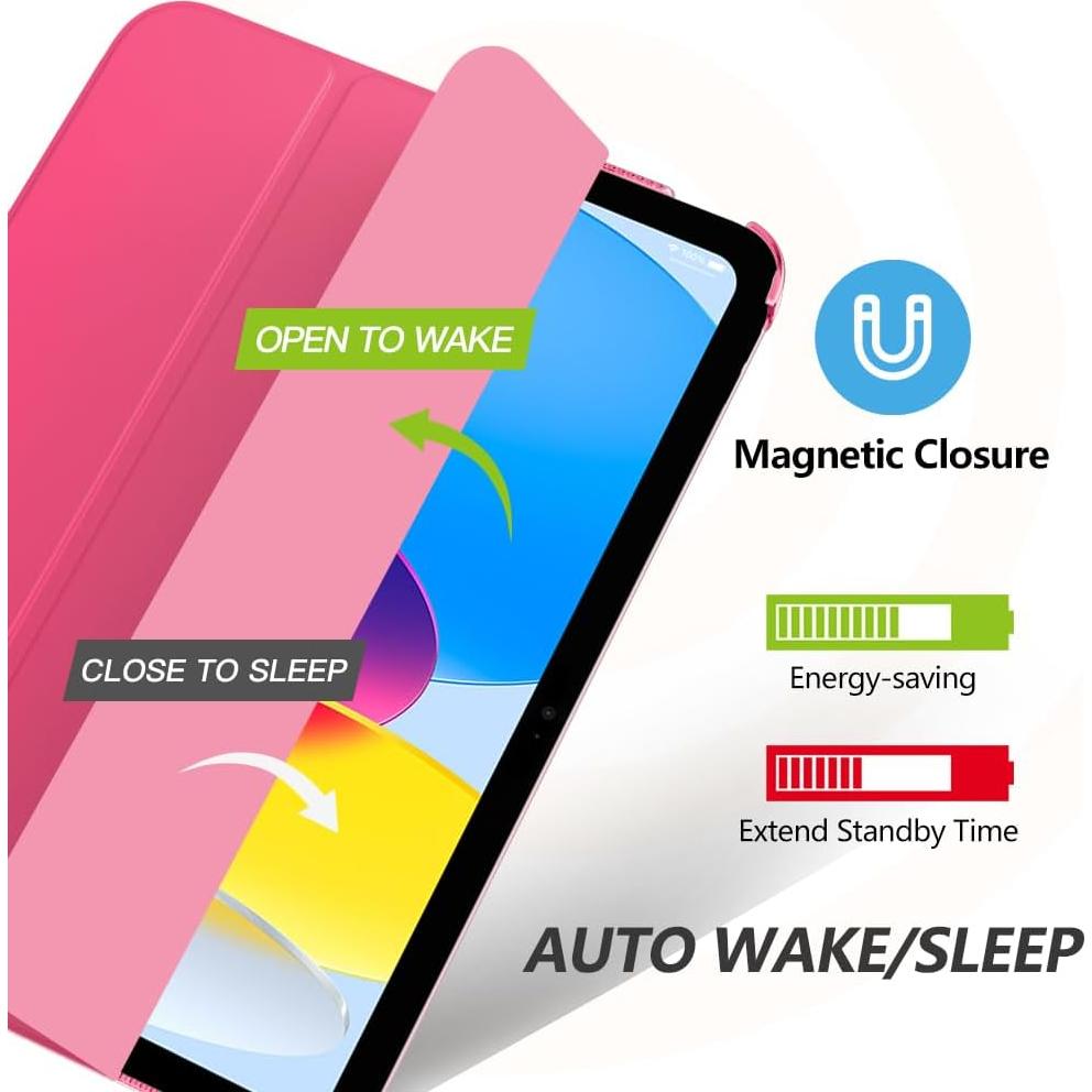 Funda MoKo para iPad 11" y 10.9" Rosa Persa 2025/2022