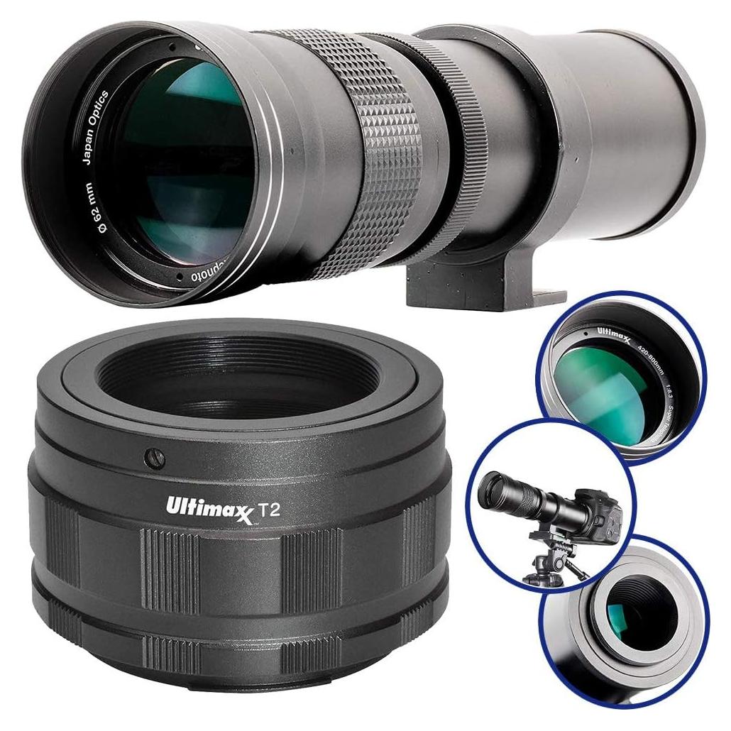 Lente Telefoto Manual Ultimaxx 420-800mm f/8.3-16 para Canon RF