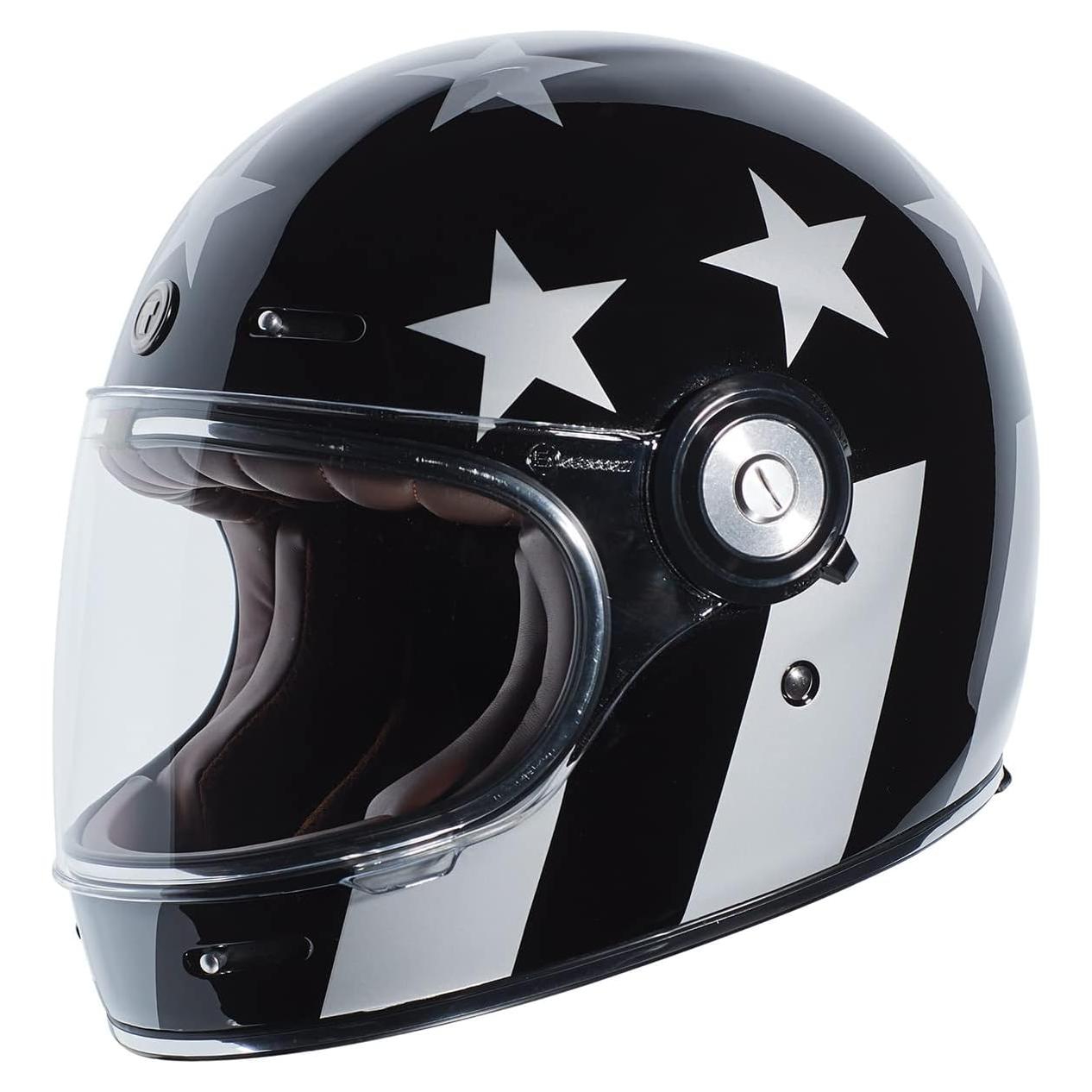 Casco Integral TORC T1 Fibra de Vidrio Negro Brillante