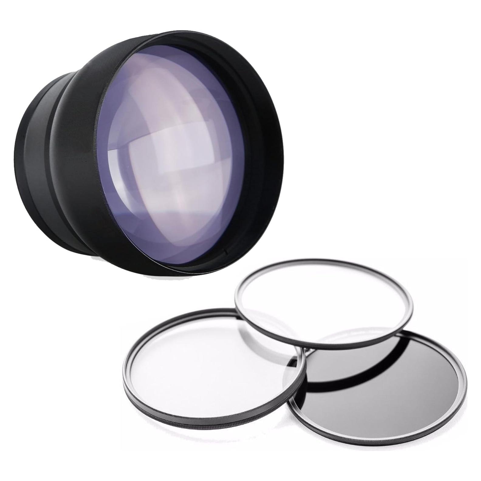 Lente Telefoto Digital 2.2X para Panasonic HDC-TM90 - Filtros y Kit