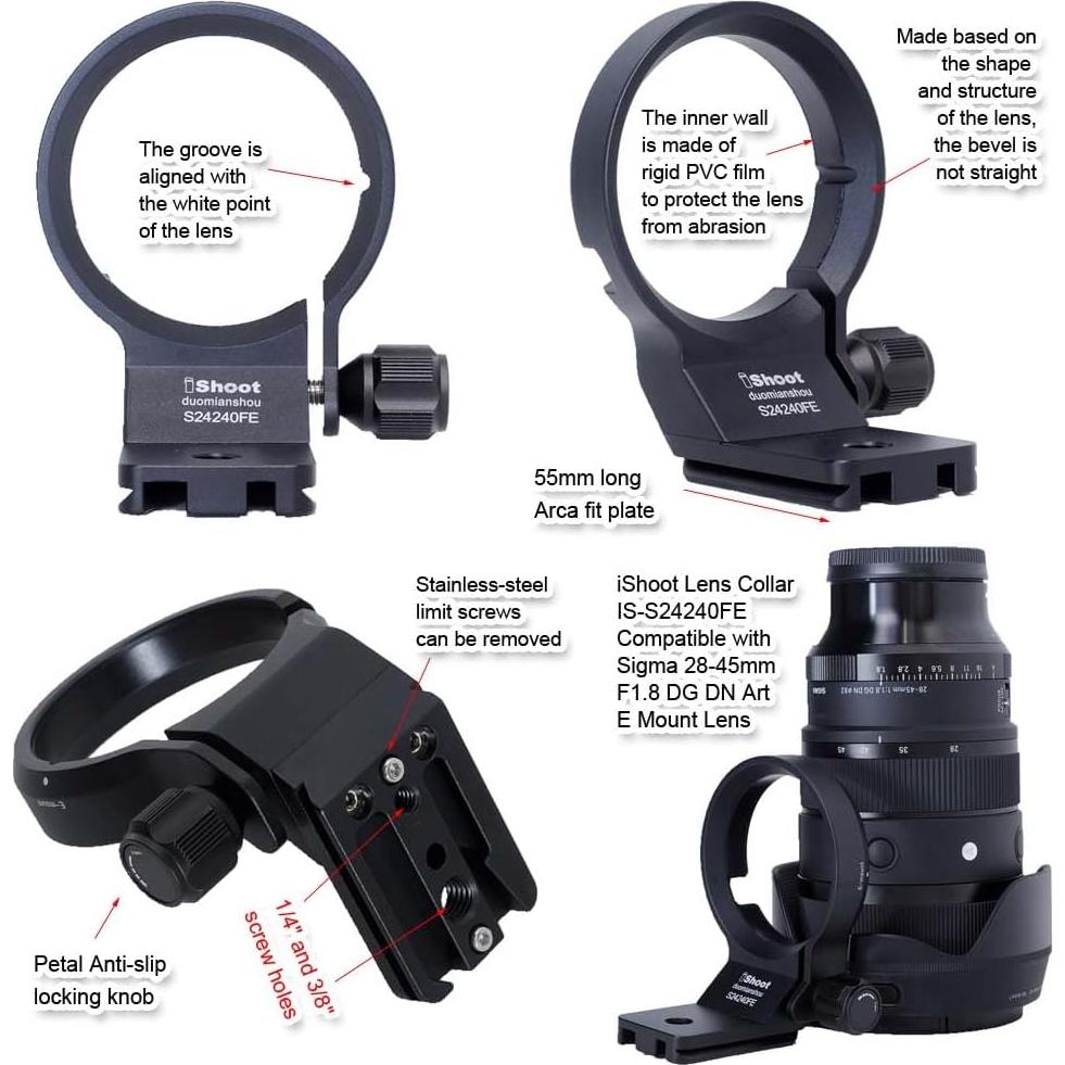 Anillo de Montaje en Trípode iShoot para Lentes Sigma y Sony