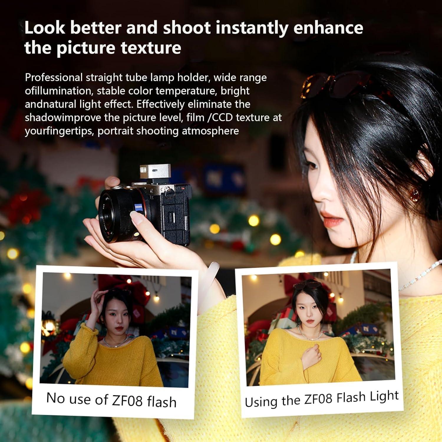 Flash Mini ZF08 ZENIKO para Cámara con Batería de Litio