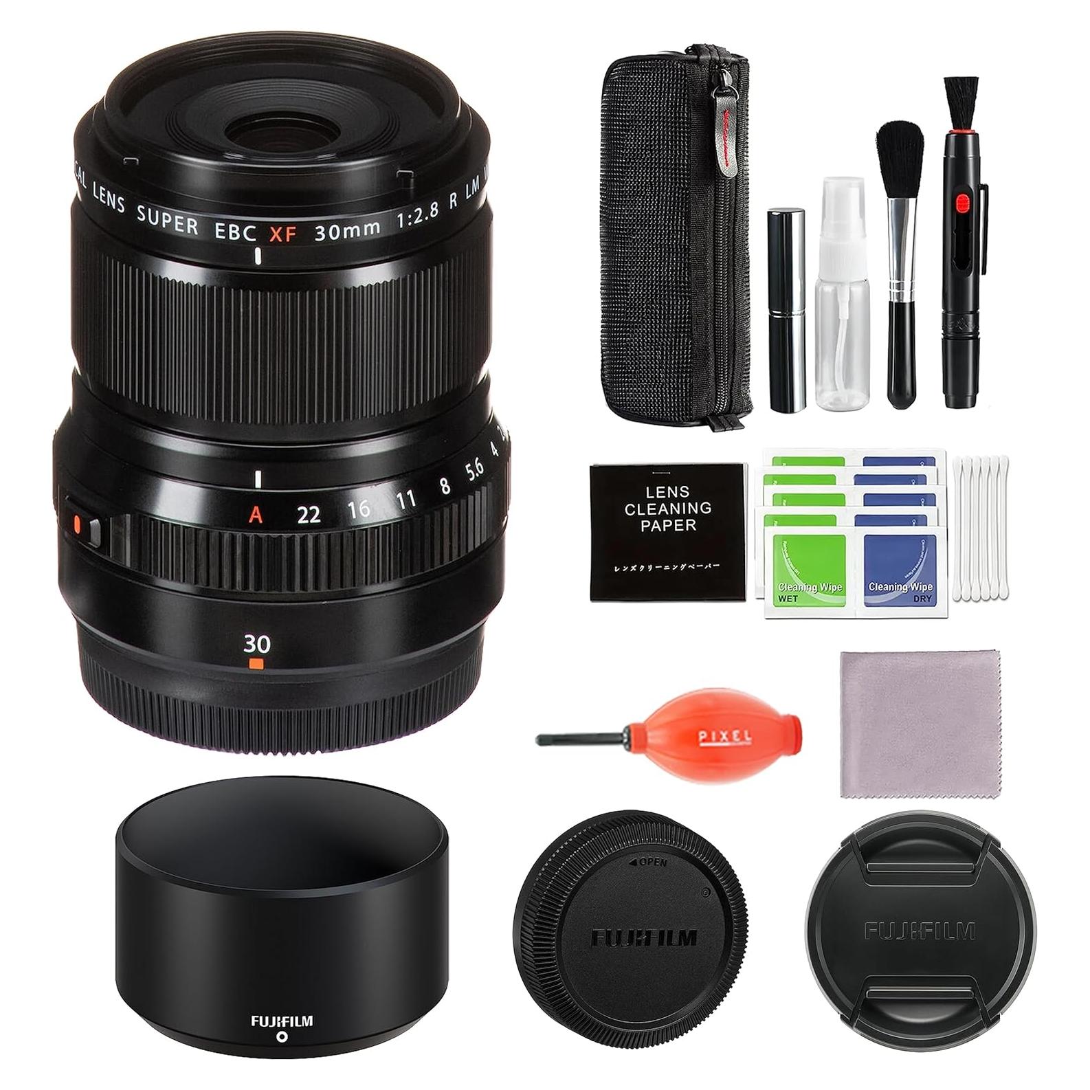 Lente Fujifilm XF 30mm f/2.8 R LM WR Macro con Accesorios