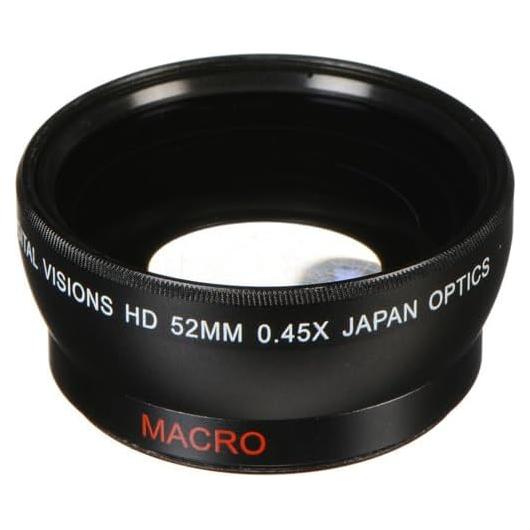 Lente Gran Angular HD 0.45x Profesional 52mm Visiones Digitales