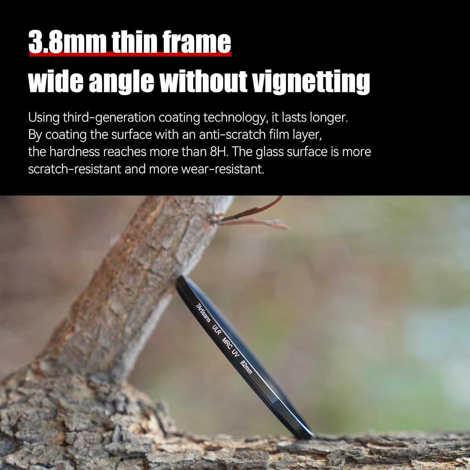 Filtro UV 7artisans ULR MRC 86mm, anti-reflejo y a prueba de agua