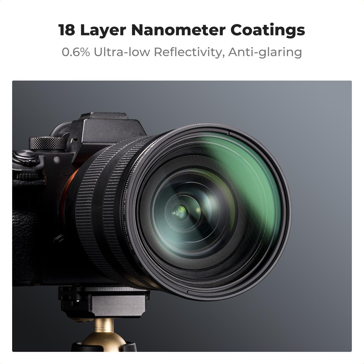 Filtro de Estrella Variable K&F Concept 58mm - Vidrio Óptico 18 Capas