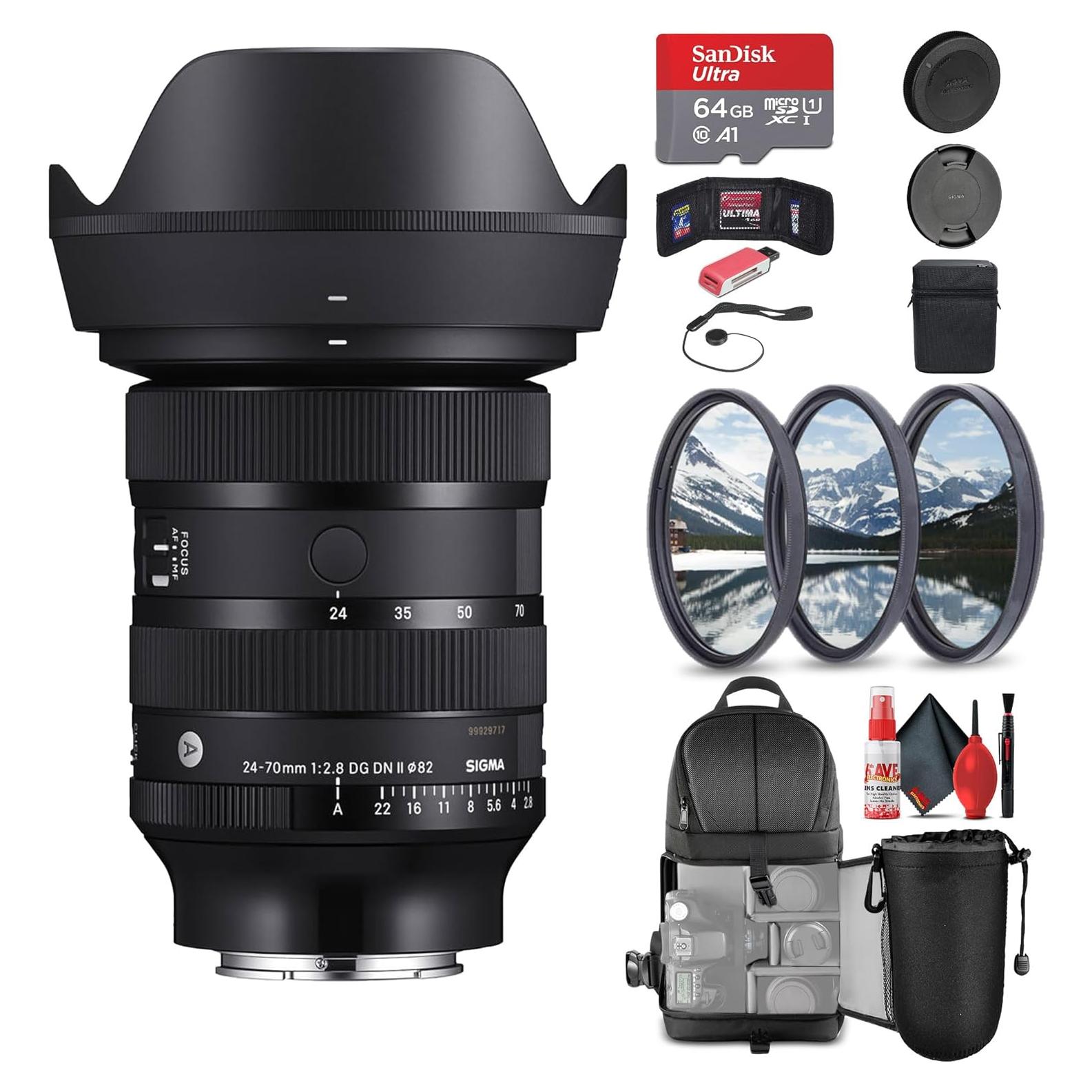 Lente Sigma 24-70mm f/2.8 DG DN II Art para Sony E + Accesorios