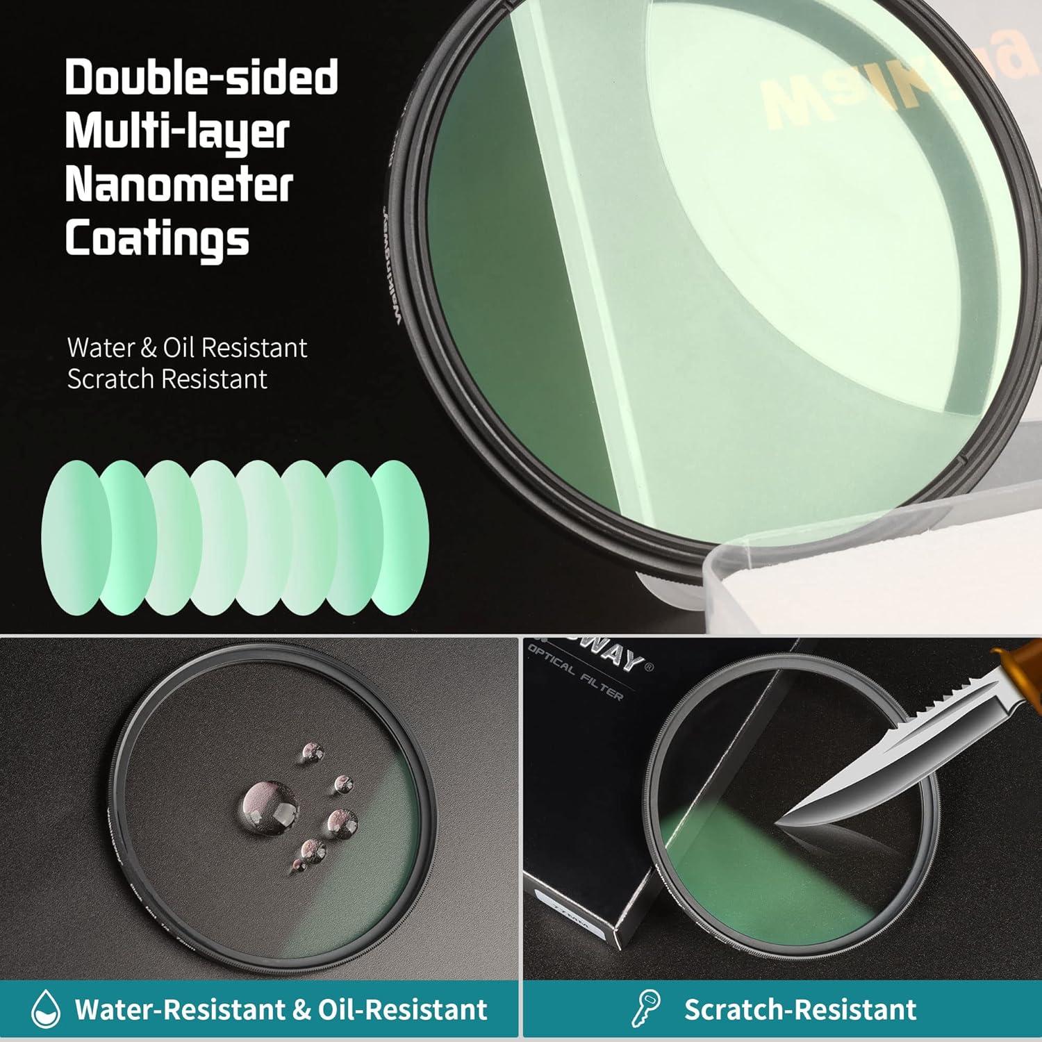 Filtro de Difusión WalkingWay 72mm 1/8 Pro Mist Cristal Óptico