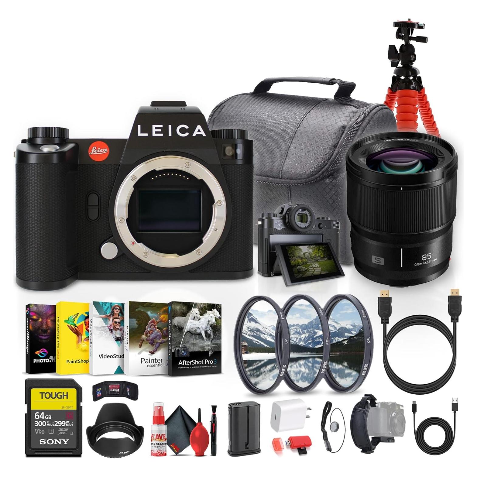 Cámara Digital Sin Espejo Leica SL3 60MP + Lente Panasonic 85mm