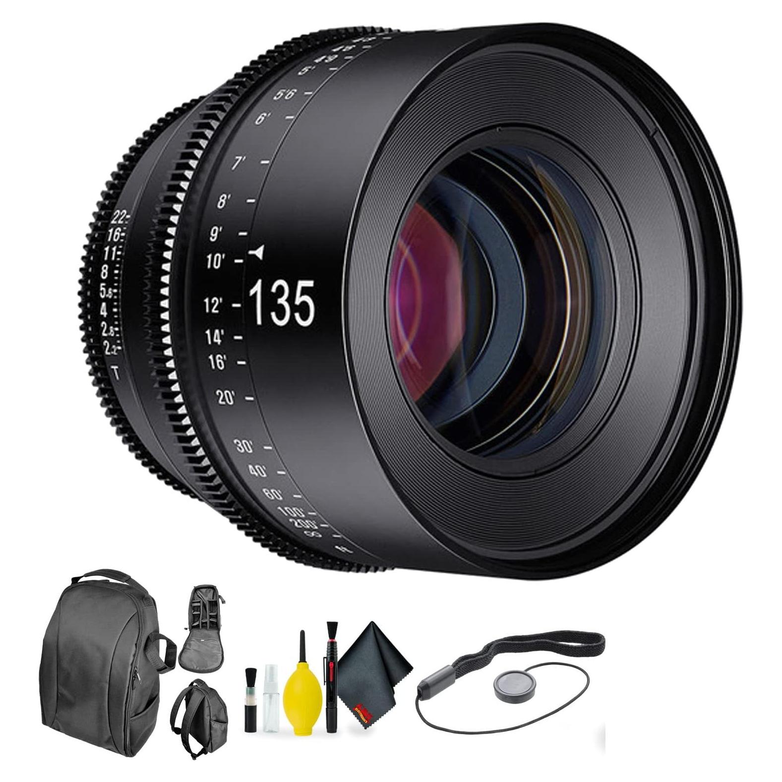 Lente Rokinon Xeen 135mm T2.2 PL + Kit limpieza deluxe