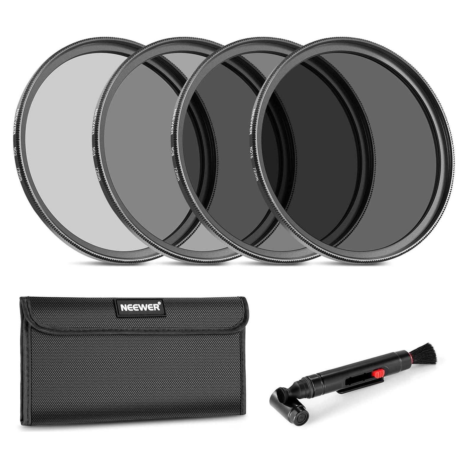 Kit de Filtros ND 72mm NEEWER con Bolígrafo de Limpieza
