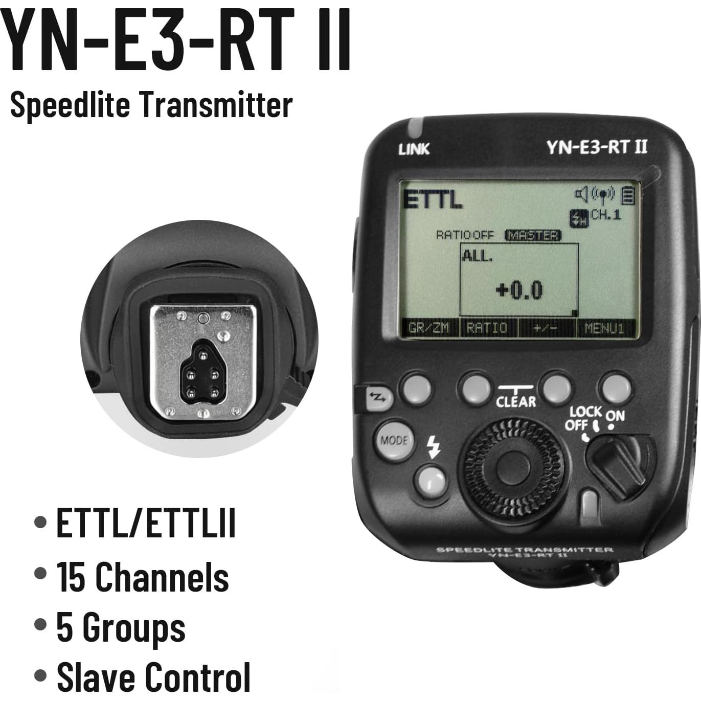 Disparador Inalámbrico Yongnuo YN-E3-RT II para Canon