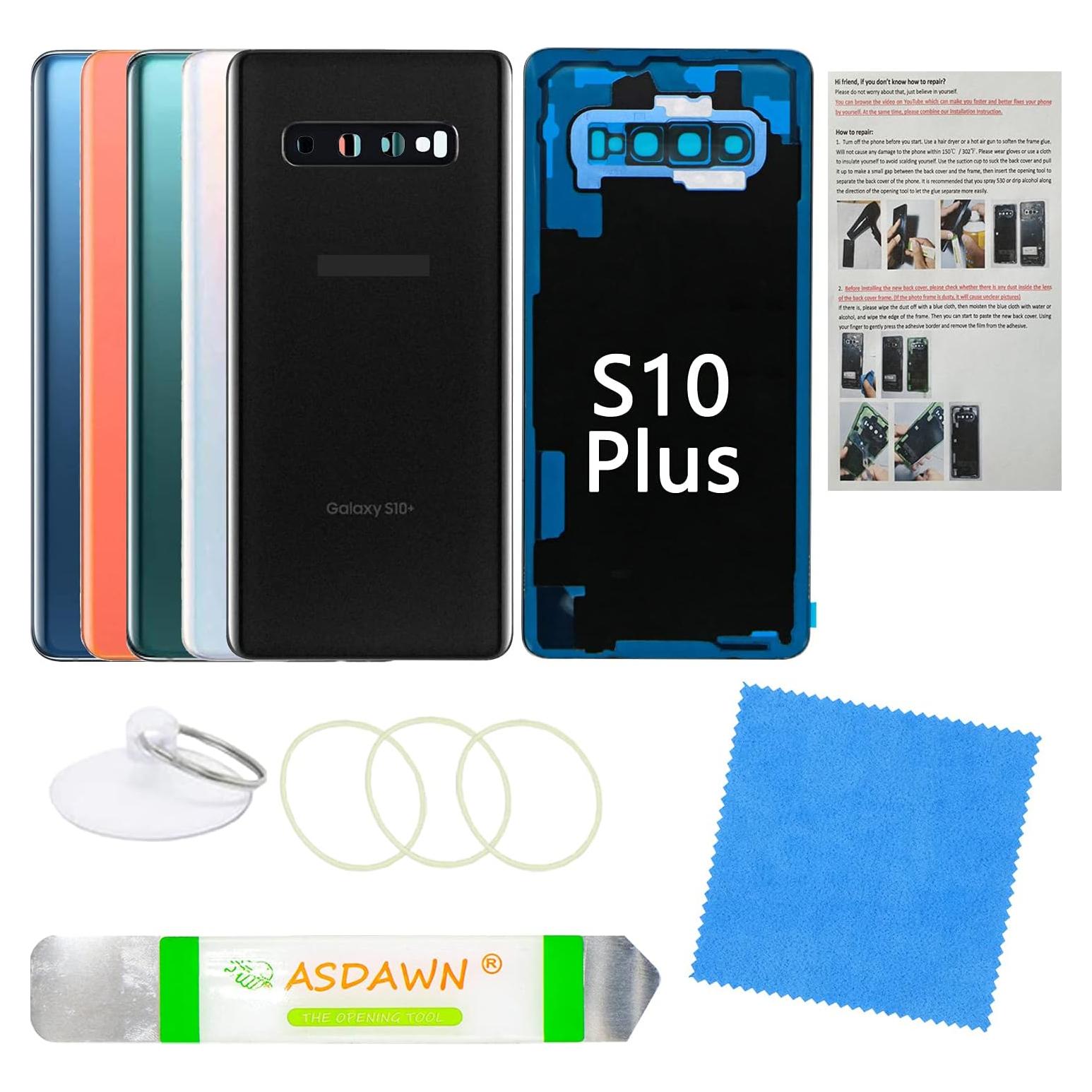 Reemplazo Cristal Cubierta Trasera Samsung Galaxy S10+ Negro