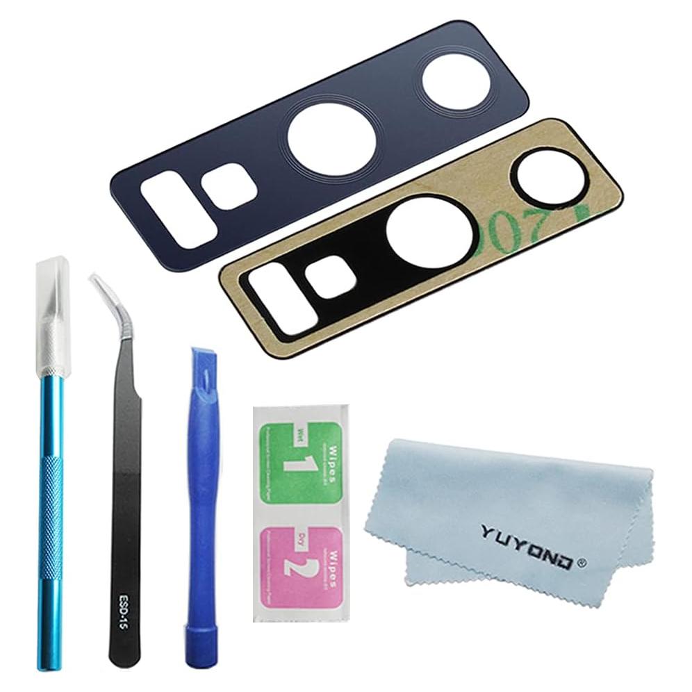 Reemplazo Lente de Cristal Cámara Trasera YUYOND Azul para Note 9