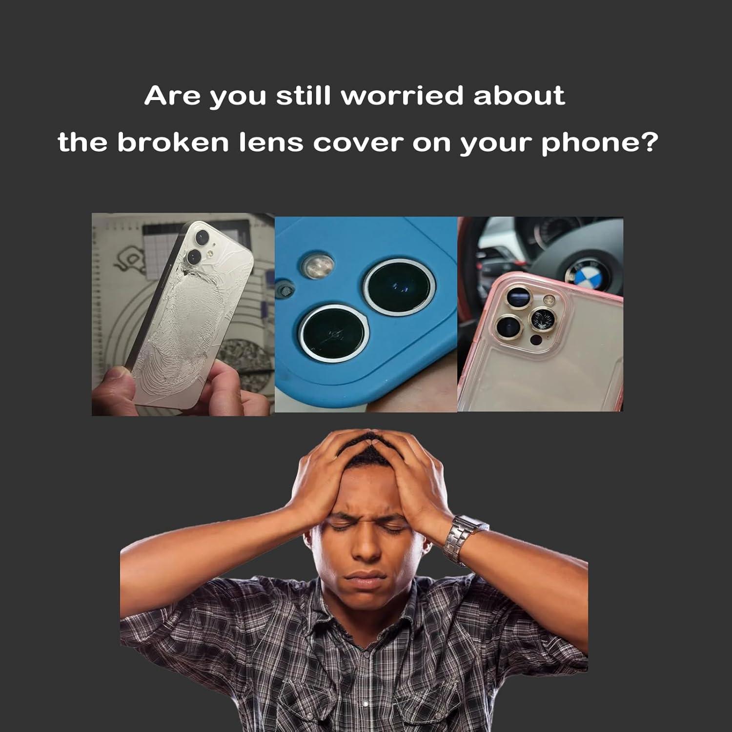 Juego de 3 Lentes de Reemplazo para Cámara iPhone 15 Pro