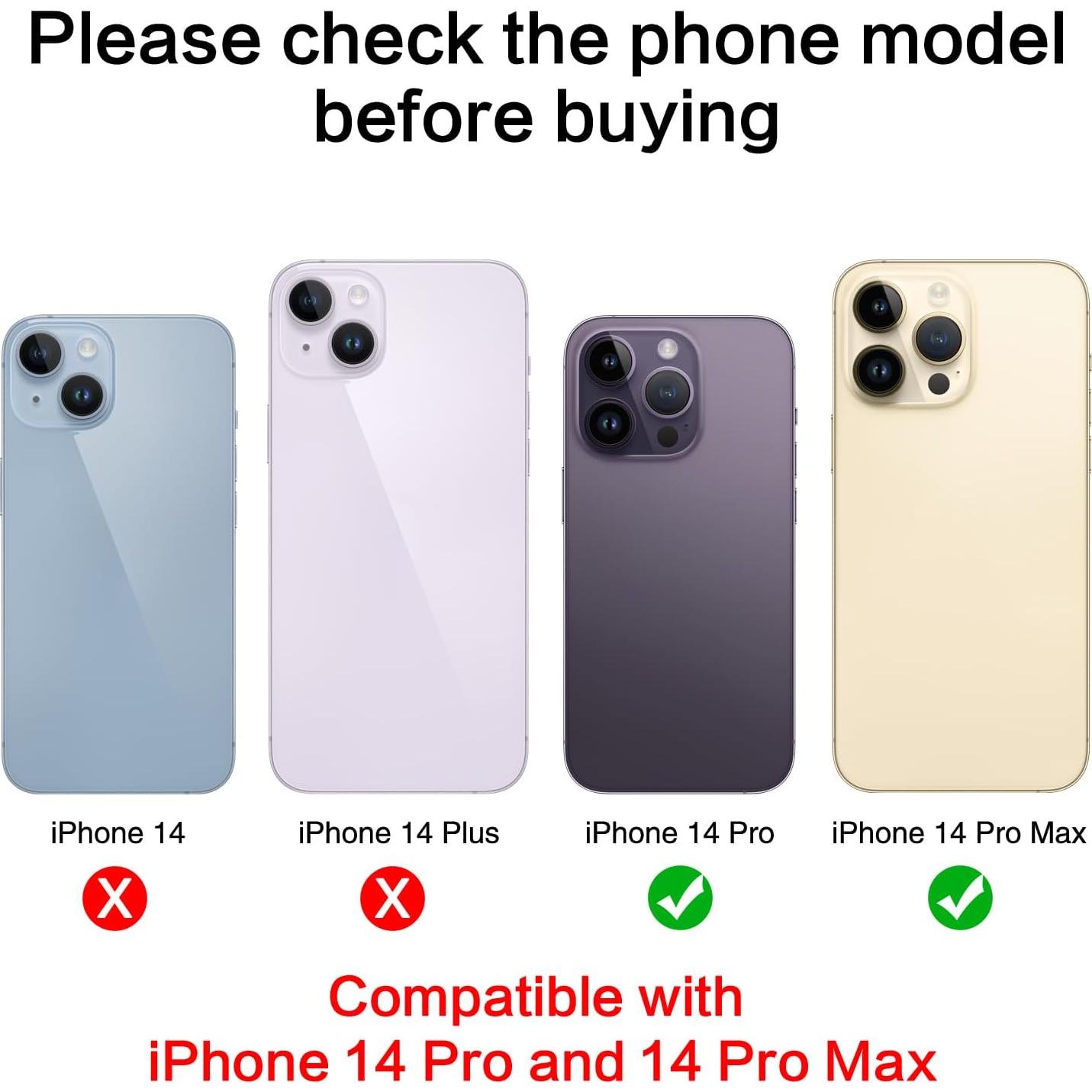 Reemplazo Cristal Lente Cámara ASDAWN para iPhone 14 Pro Max