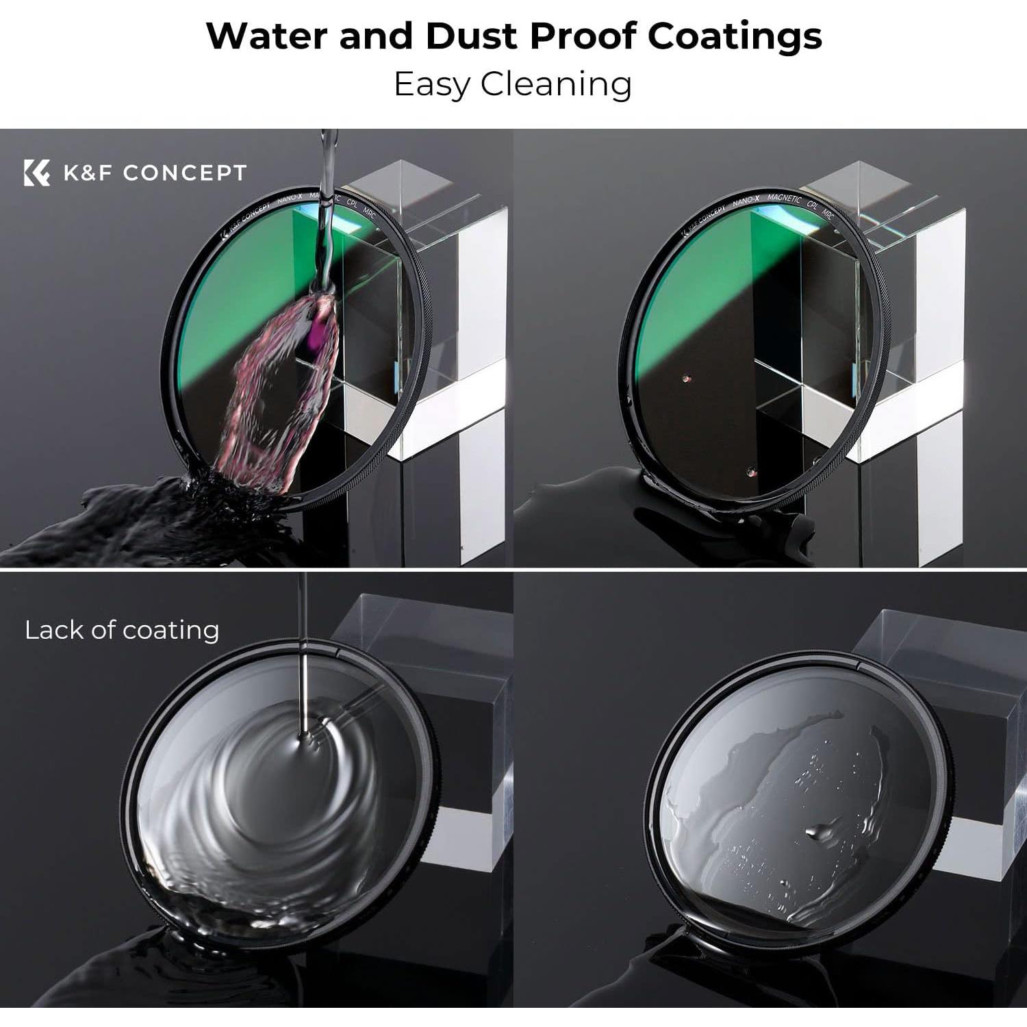 Filtro Polarizador Circular K&F Concept 49mm + Anillo Magnético