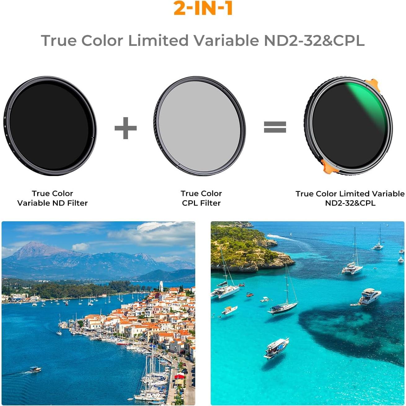 Filtro ND Variable y CPL K&F Concept 67mm Nano-X