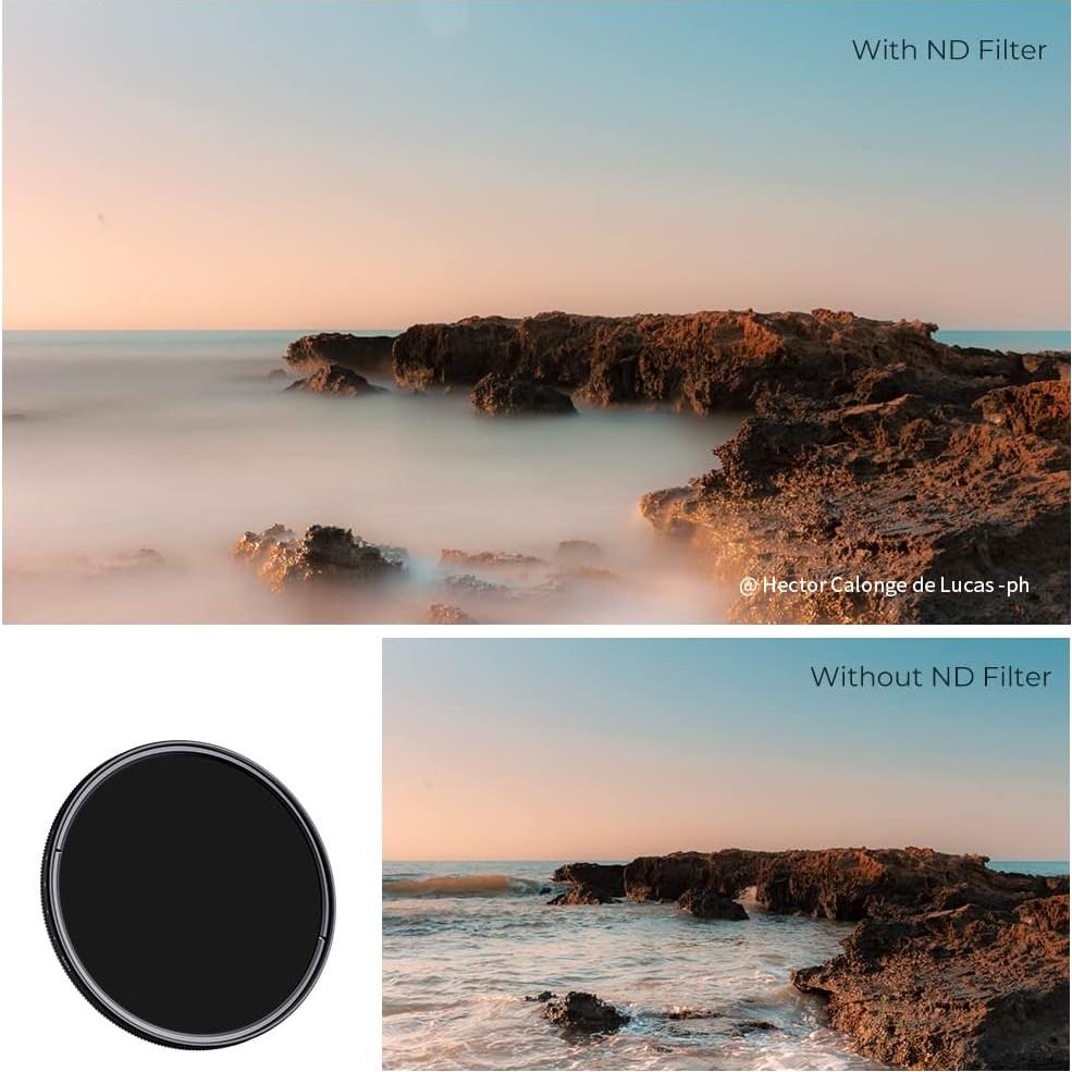 Filtro ND Variable K&F Concept 55mm Ajustable 1-9 Paradas