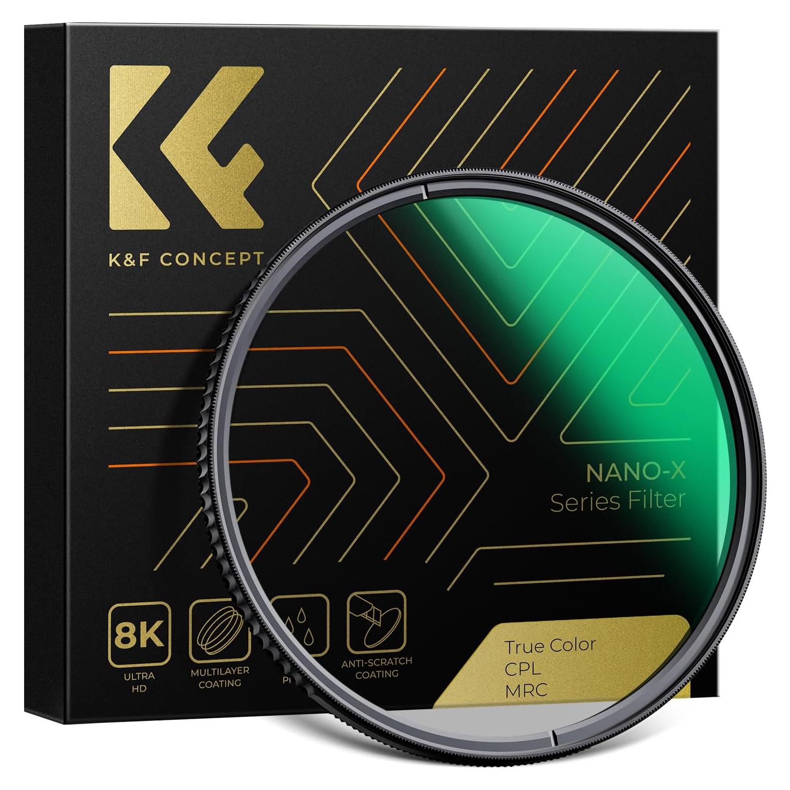 Filtro Polarizador Circular K&F Concept 46mm Nano-X 28 Capas