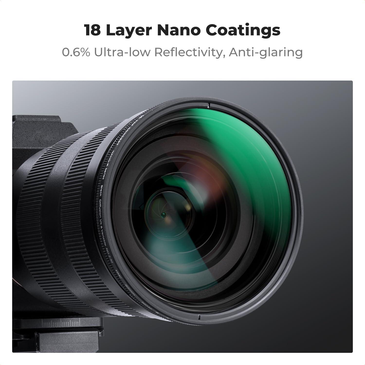 Filtro de Difusión Negra y ND Variable K&F Concept 82mm