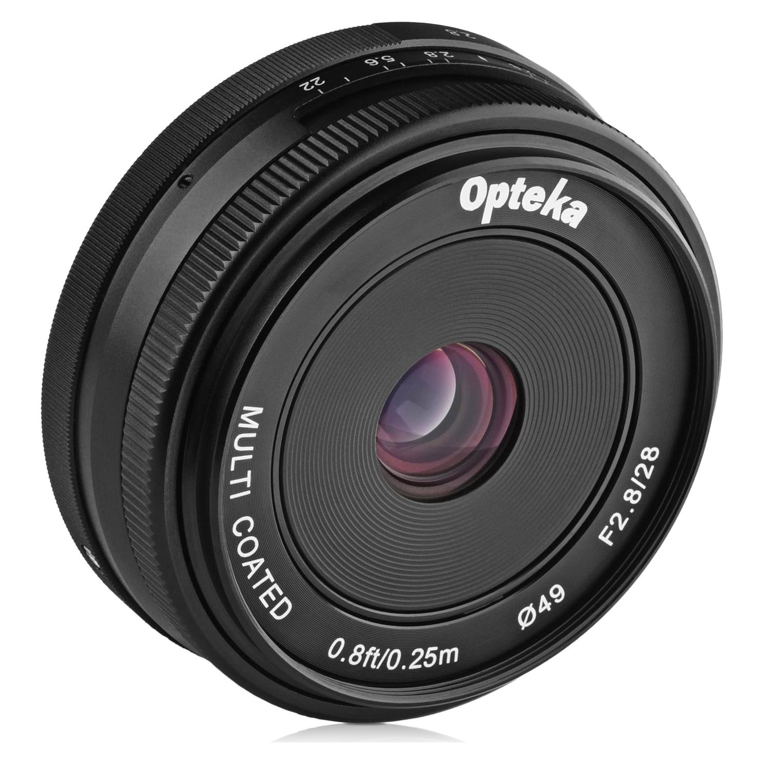 Lente Opteka 28mm f/2.8 Manual para Olympus M43