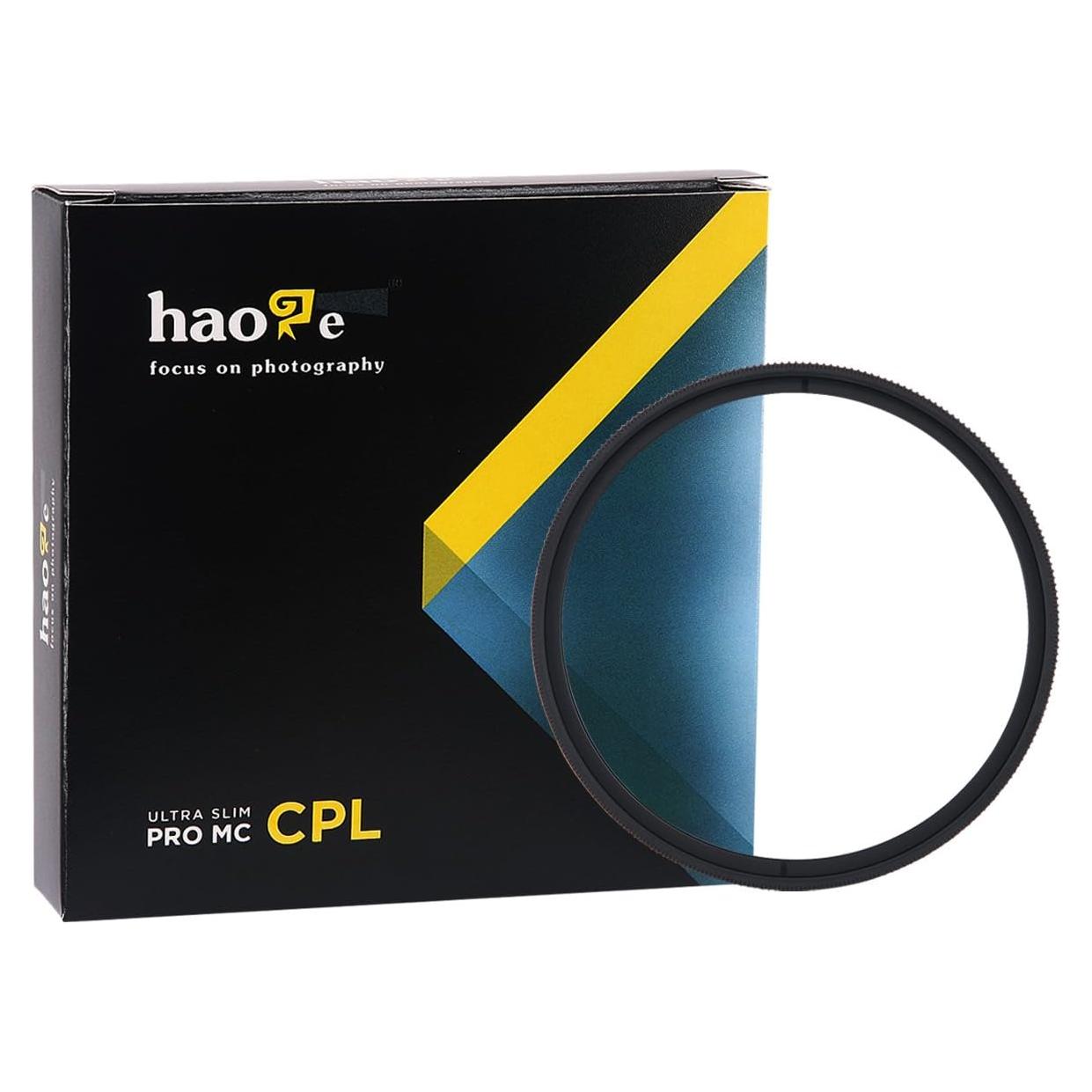 Filtro de Polarización Circular Multicapa Haoge 49mm para Cámaras