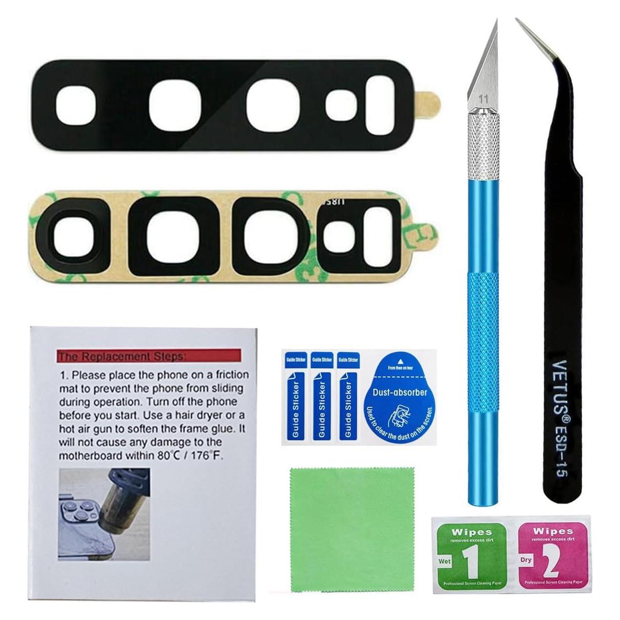 Reemplazo Lente de Cámara Samsung Galaxy S10/S10+ Cristal Zafiro