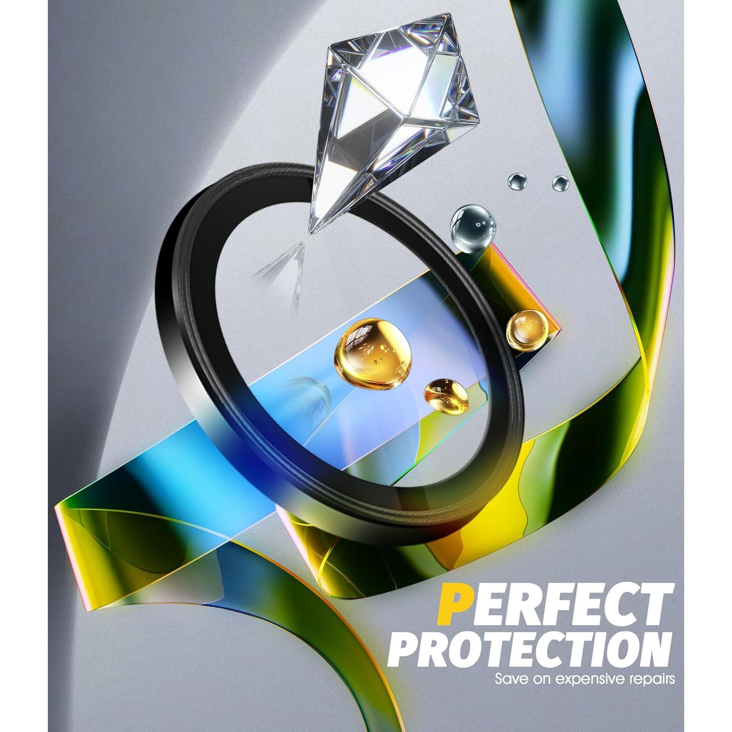 Protector de Lente de Cámara Orzero para iPhone 16e - Negro