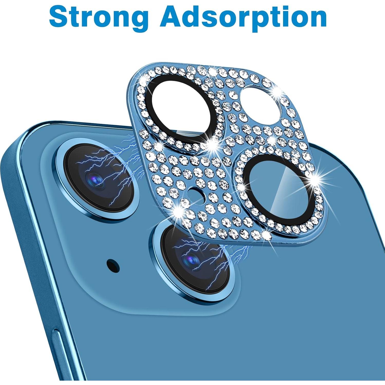 Protector de Lente de Cámara Hsefo para iPhone 13 Mini Azul 9H