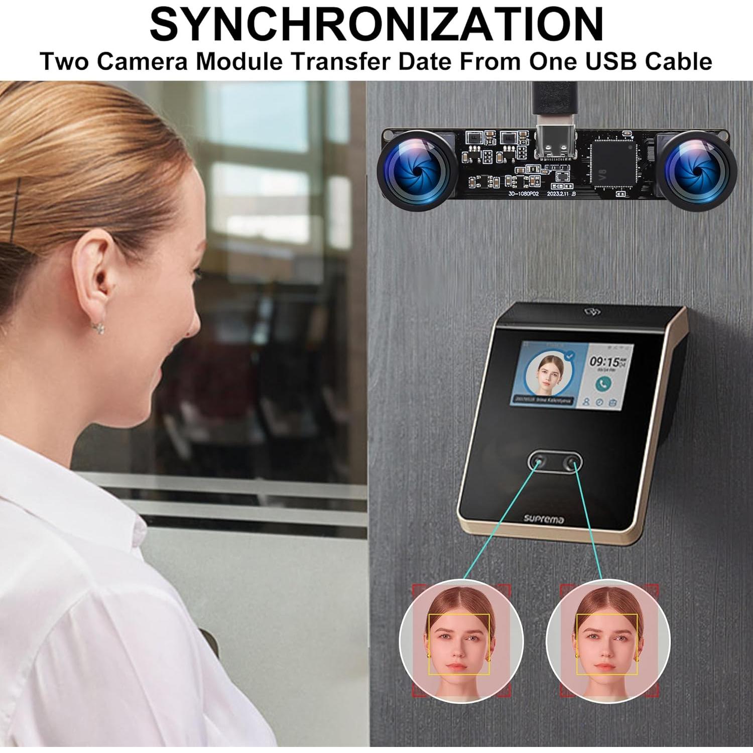 Cámara USB 4MP IFWATER 3840x1080P 60FPS Lente Dual 120°