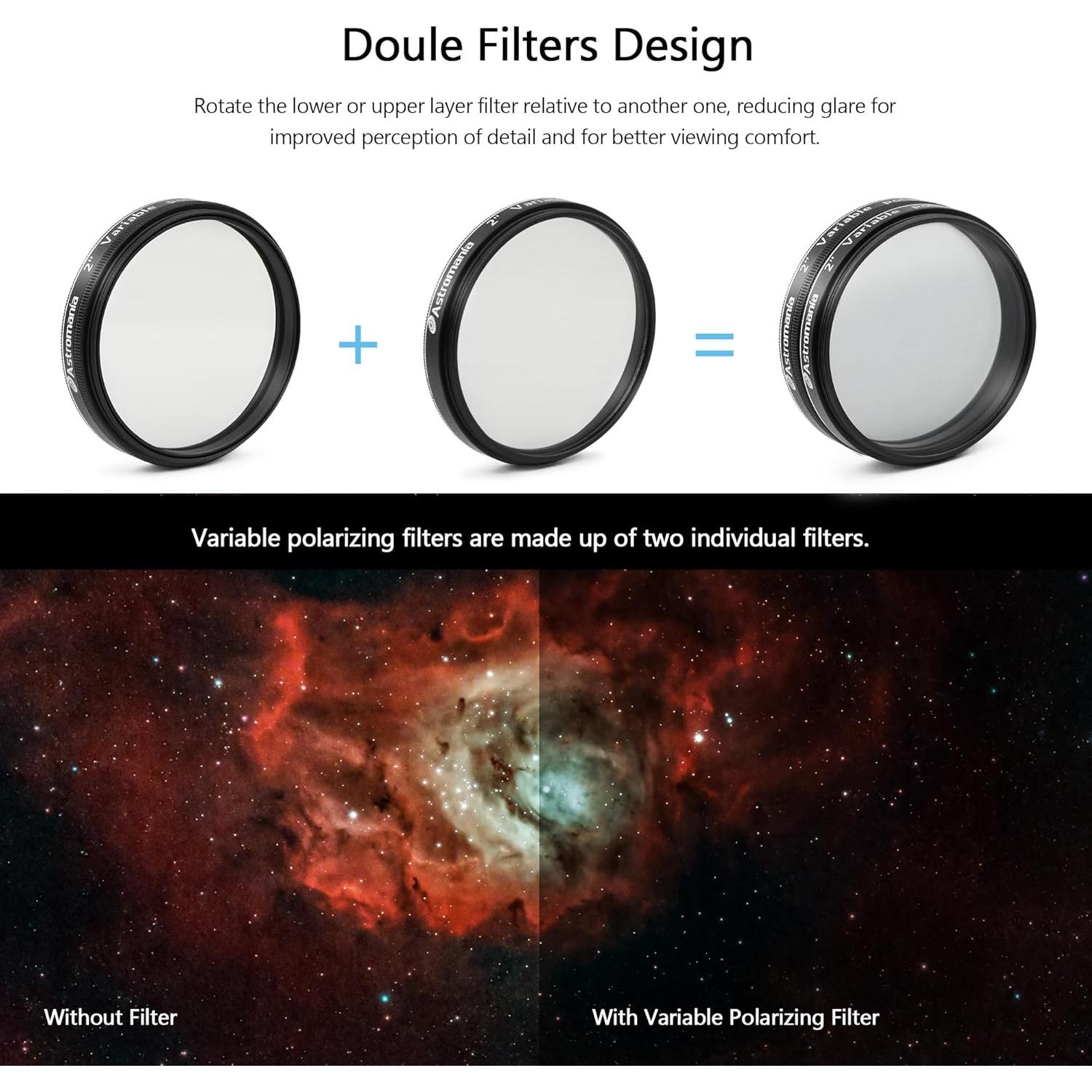 Filtro Polarizador Variable 2" Astromania para Telescopios