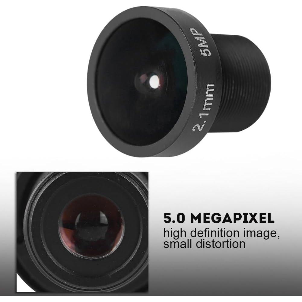 Lente CCTV 5MP 2.1mm M12 180° ángulo amplio Acogedor