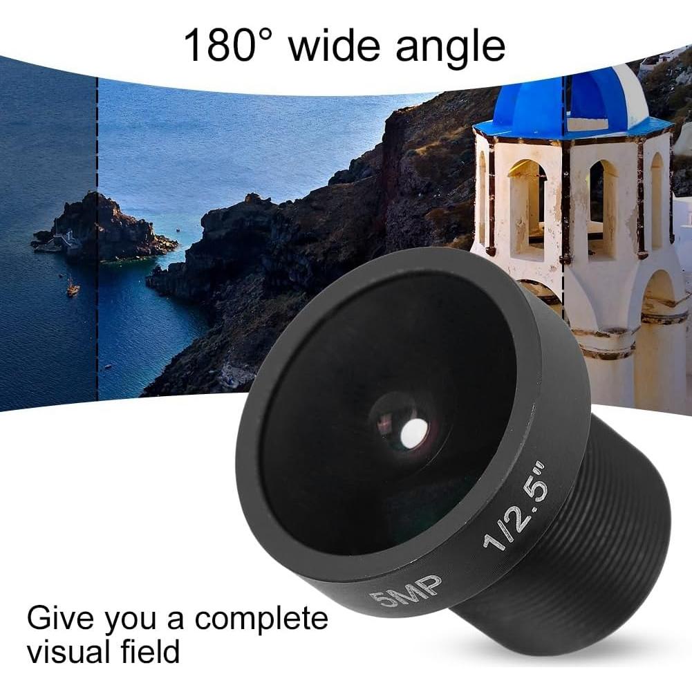 Lente CCTV 5MP 2.1mm M12 180° ángulo amplio Acogedor