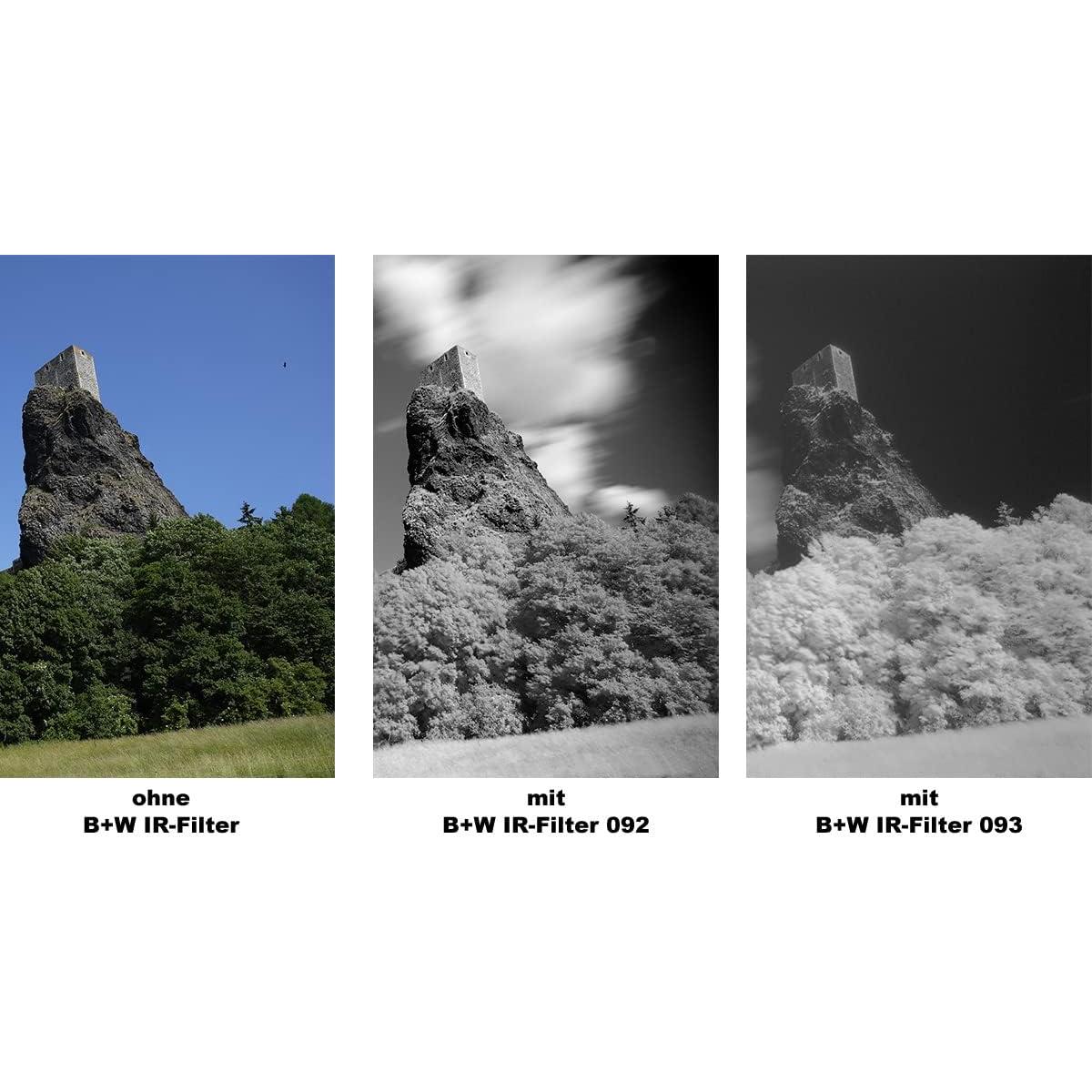 Filtro IR Negro 093 B+W 43mm para Fotografía Creativa