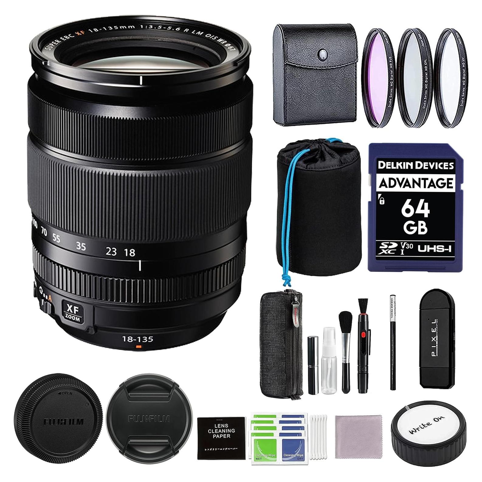 Lente Fujifilm XF 18-135mm F3.5-5.6 R LM OIS WR con Accesorios